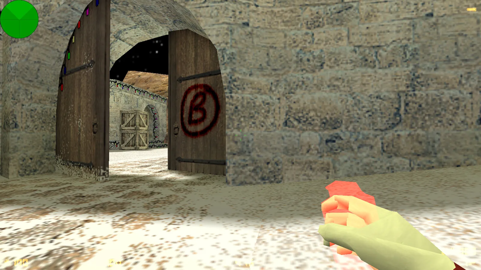 Скриншот  CS 1.6 Kuraze New Year — сборка с новогодними скинами оружия, меню красно-зеленой темы и оптимизированным конфигом