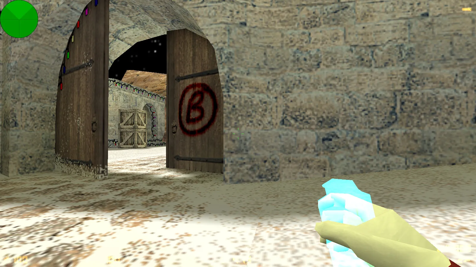 Скриншот  CS 1.6 Kuraze New Year — сборка с новогодними скинами оружия, меню красно-зеленой темы и оптимизированным конфигом