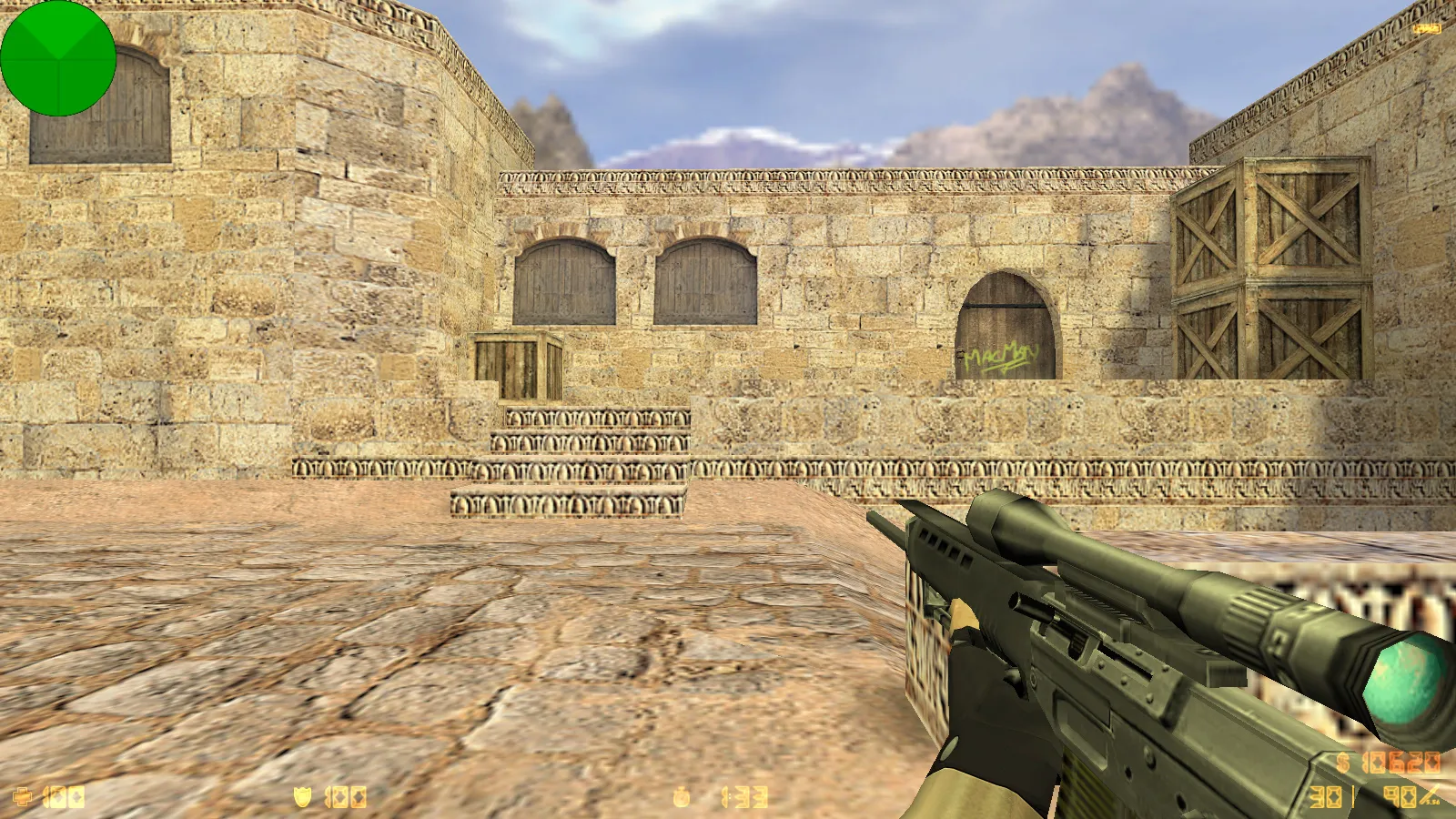 Скриншот  CS 1.6 от Kuro: блогерская сборка с 6 апгрейдами, 27 моделями оружия v_/p_/w_, темным меню и оптимизированным конфигом