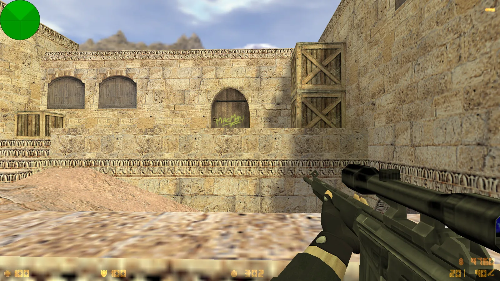 Скриншот  CS 1.6 от Kuro: блогерская сборка с 6 апгрейдами, 27 моделями оружия v_/p_/w_, темным меню и оптимизированным конфигом