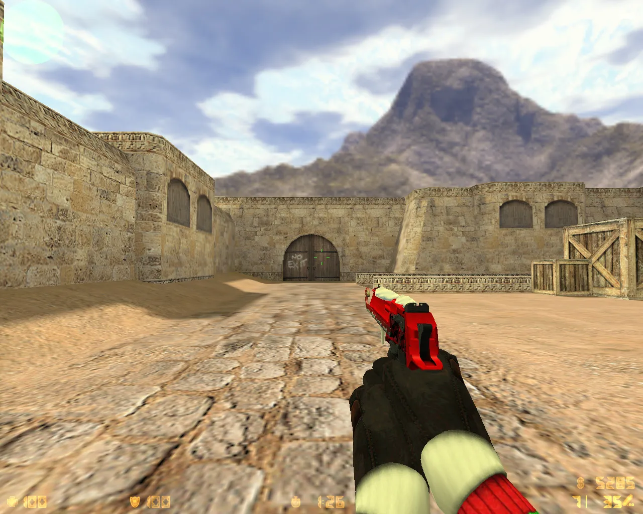 Скриншот  CS 1.6 от Лама «Новогодняя» — сборка с 12 новогодними скинами, музыкой меню и оригинальным конфигом