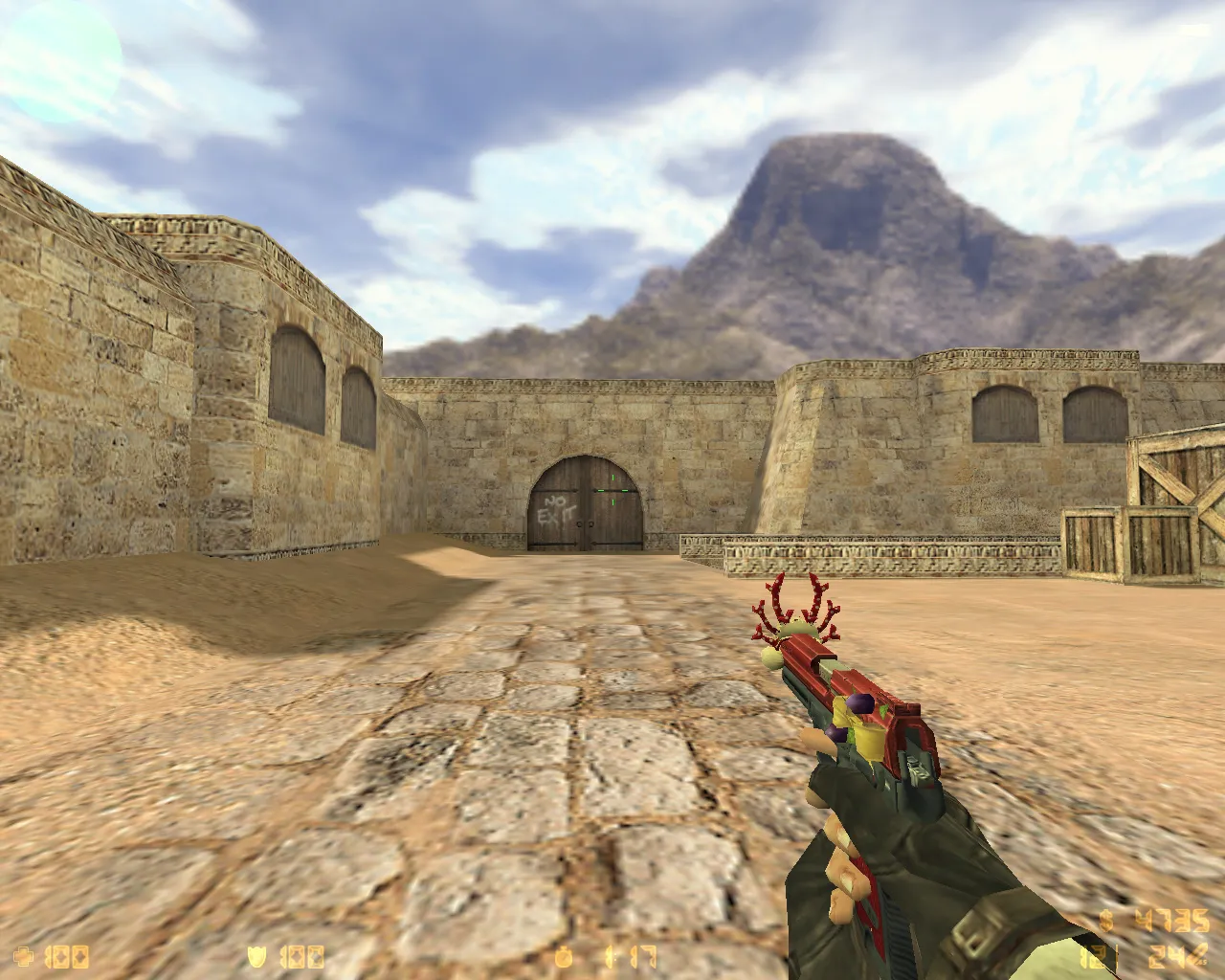 Скриншот  CS 1.6 от Лама «Новогодняя» — сборка с 12 новогодними скинами, музыкой меню и оригинальным конфигом