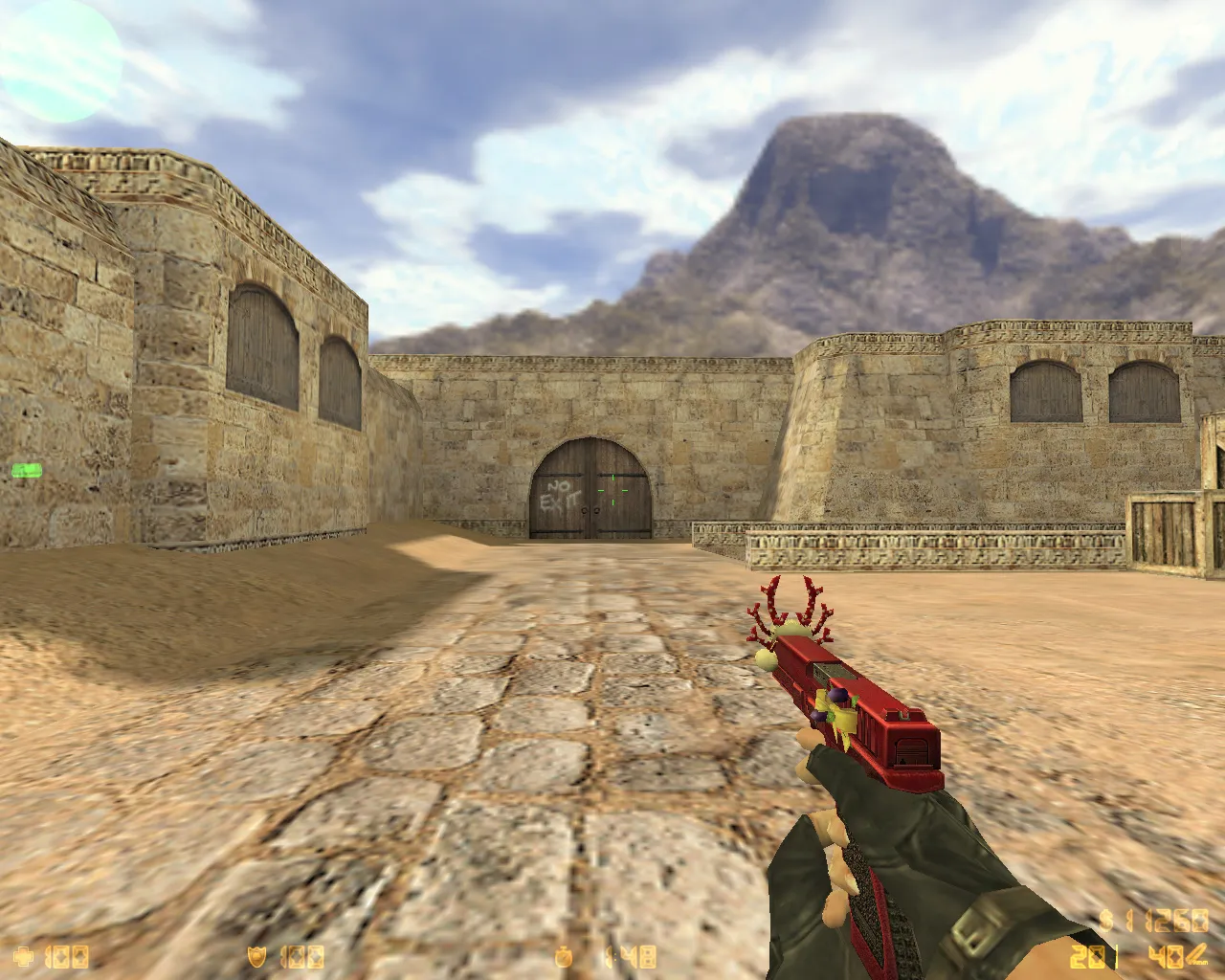 Скриншот  CS 1.6 от Лама «Новогодняя» — сборка с 12 новогодними скинами, музыкой меню и оригинальным конфигом