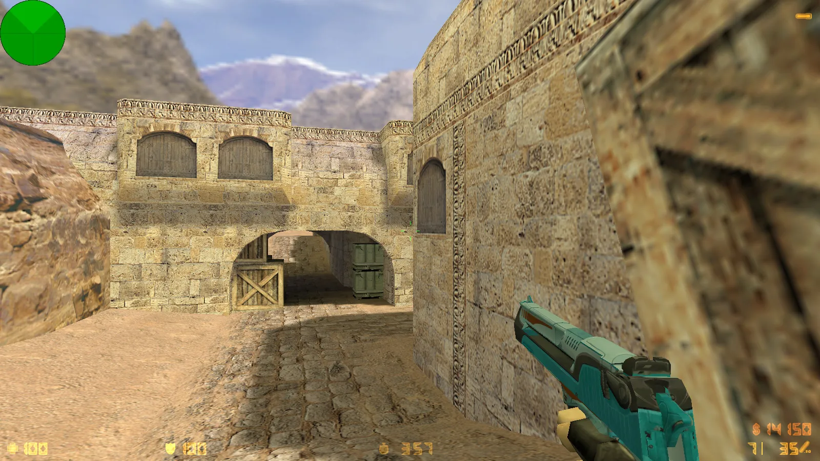 Скриншот  CS 1.6 от LаниWымбал: сборка с 7 допами, скины оружия, красно-синие модели, темное меню и оптимизированный конфиг