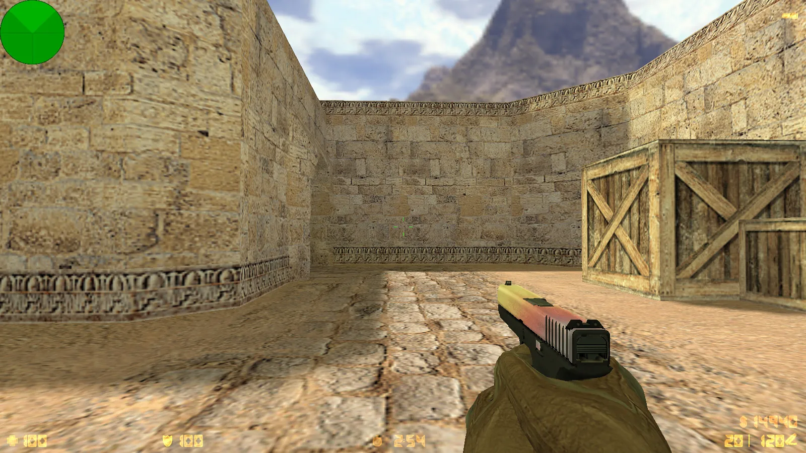 Скриншот  CS 1.6 от LаниWымбал: сборка с 7 допами, скины оружия, красно-синие модели, темное меню и оптимизированный конфиг