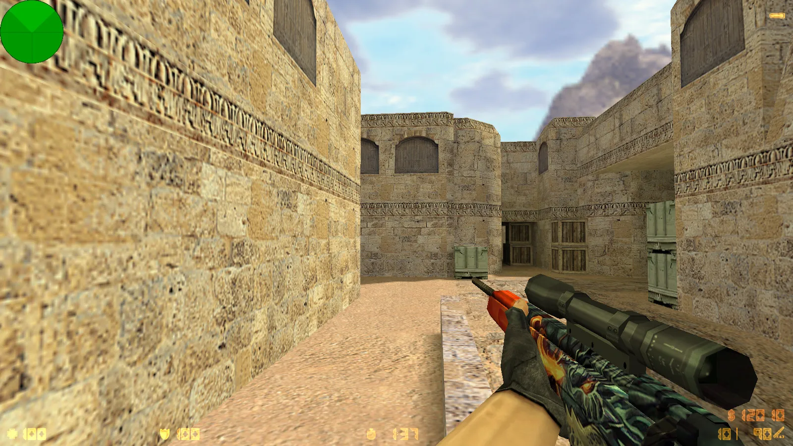 Скриншот  CS 1.6 от LаниWымбал: сборка с 7 допами, скины оружия, красно-синие модели, темное меню и оптимизированный конфиг