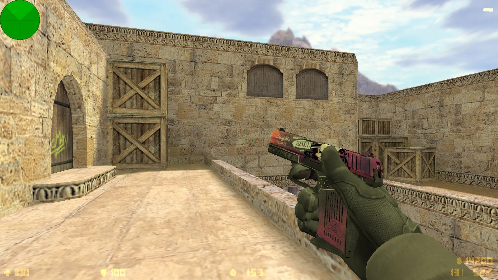 Скриншот  CS 1.6 от LаниWымбал: сборка с 7 допами, скины оружия, красно-синие модели, темное меню и оптимизированный конфиг