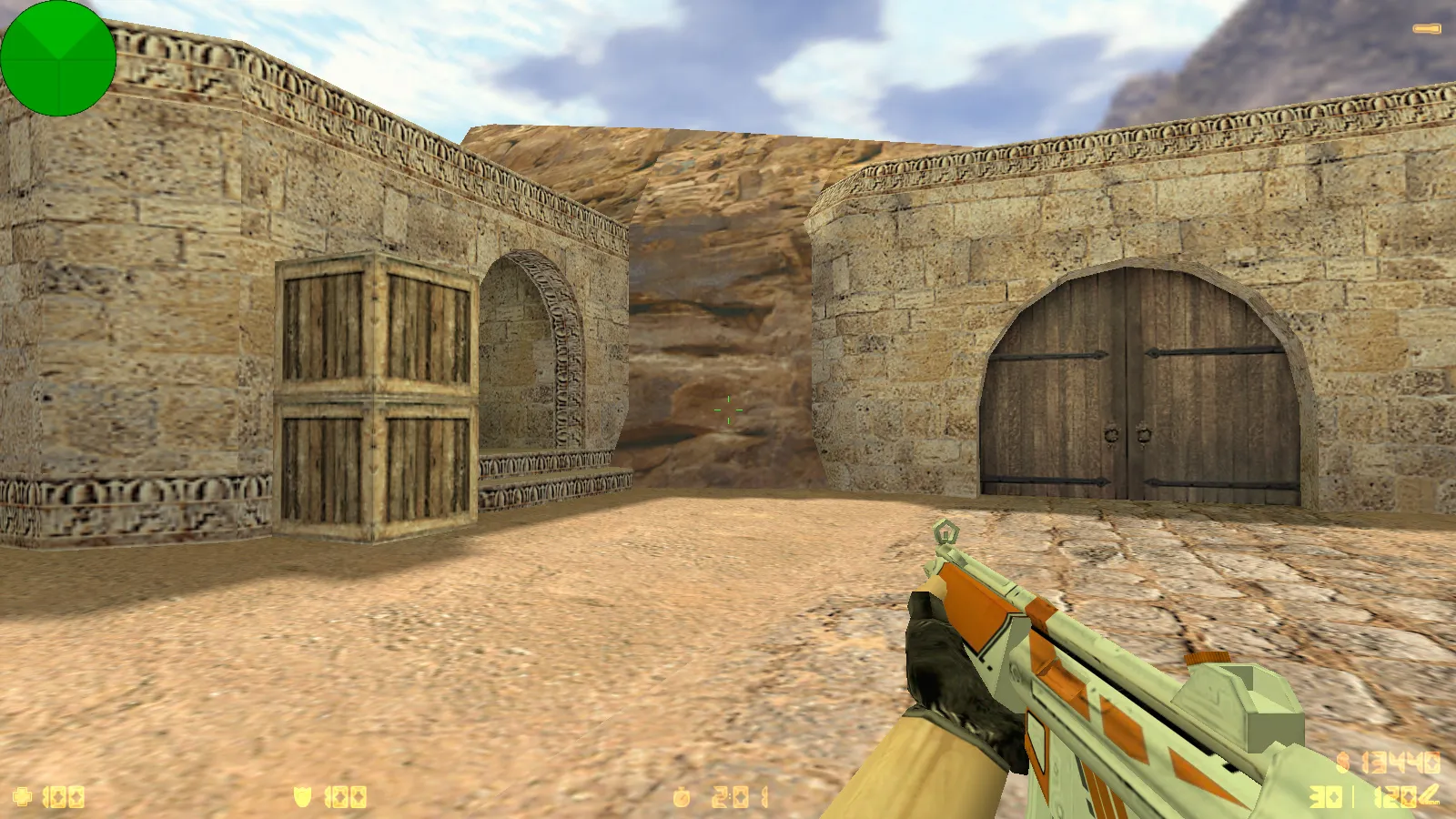 Скриншот  CS 1.6 от LаниWымбал: сборка с 7 допами, скины оружия, красно-синие модели, темное меню и оптимизированный конфиг