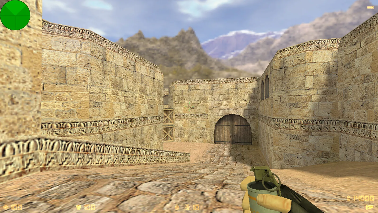 Скриншот  CS 1.6 от LаниWымбал: сборка с 7 допами, скины оружия, красно-синие модели, темное меню и оптимизированный конфиг