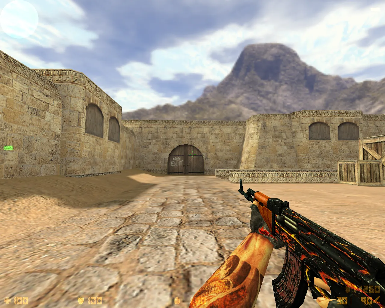 Скриншот CS 1.6 «Лава»: полный пак Lava моделей оружия, спецназ и террористы, черная тема, звуки и оптимизированный конфиг