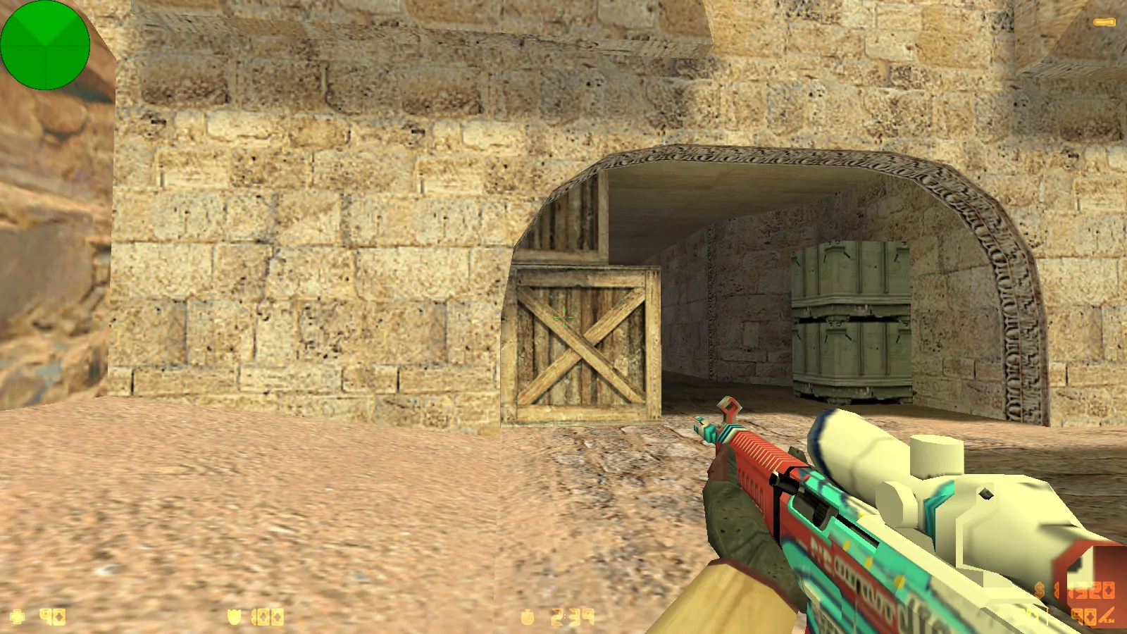 Скриншот  CS 1.6 от Layt1s: блогерская сборка с 6 улучшениями, скины оружия, цветные модели, темное меню и оптимизированный конфиг