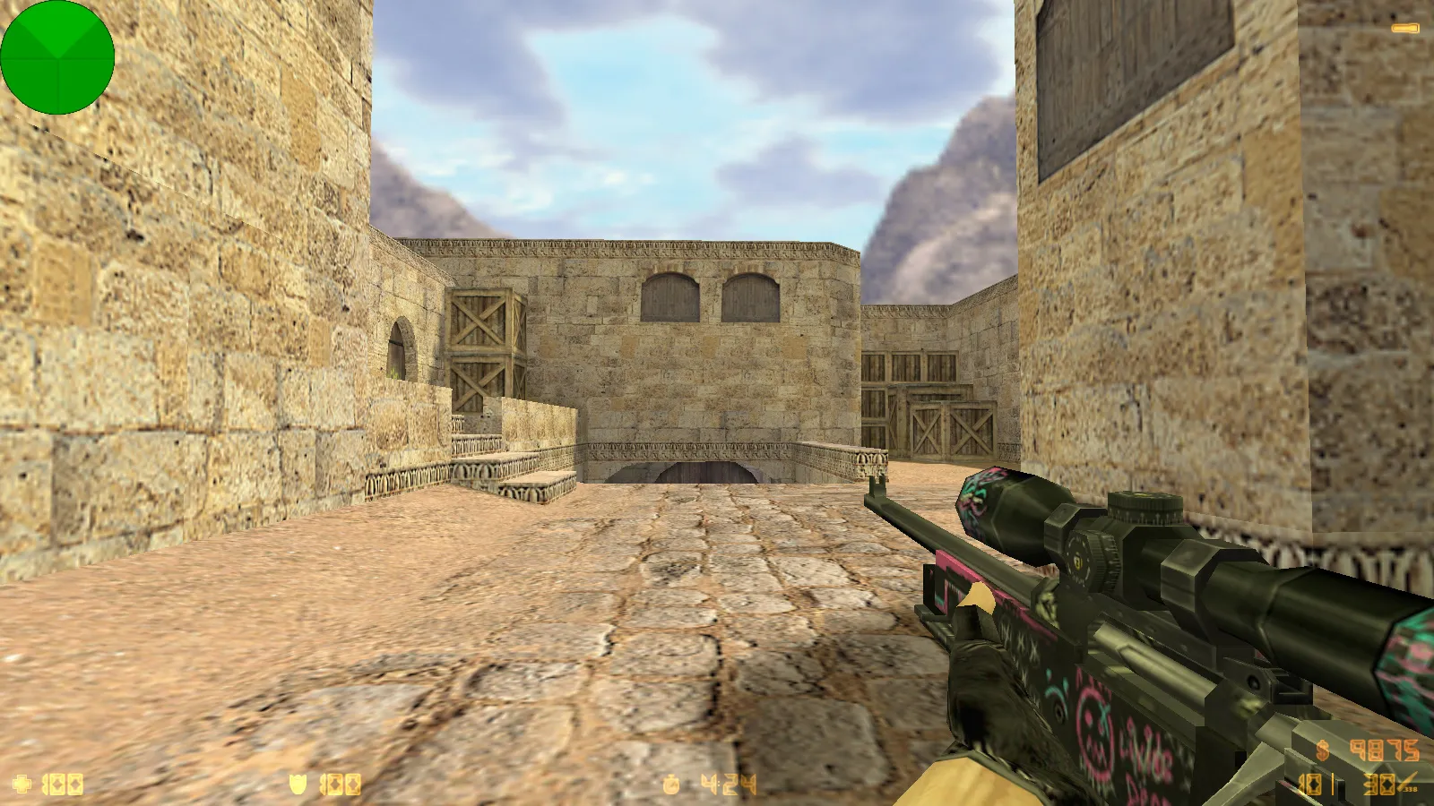 Скриншот  CS 1.6 от Лёшки: блогерская сборка с 7 обновками, скины, черное меню, музыка и оптимизированный cfg