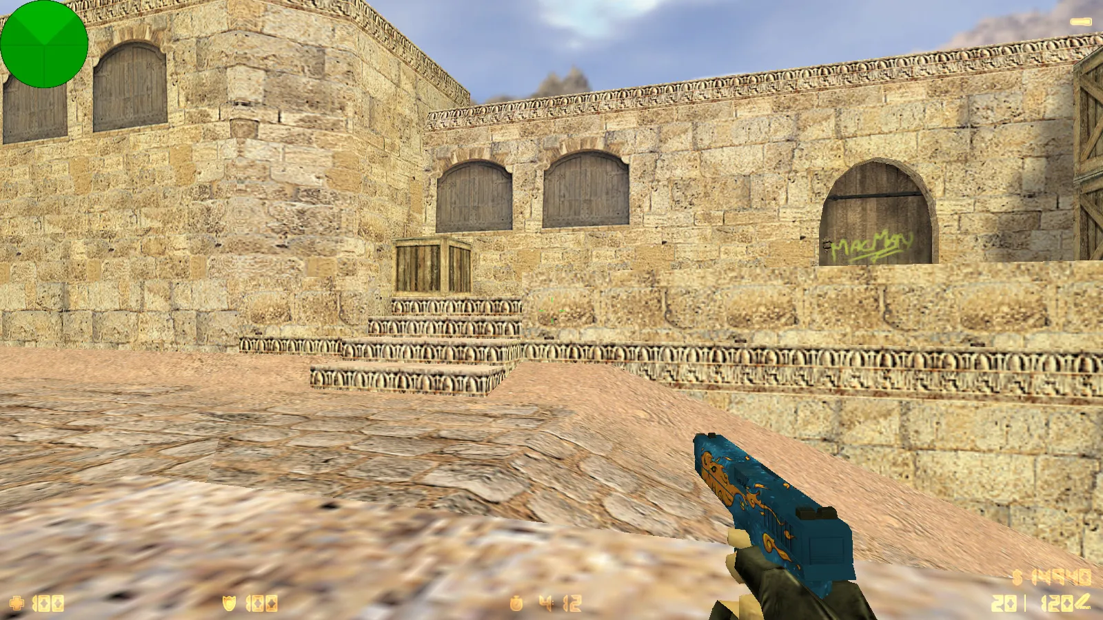 Скриншот  CS 1.6 от Лёшки: блогерская сборка с 7 обновками, скины, черное меню, музыка и оптимизированный cfg