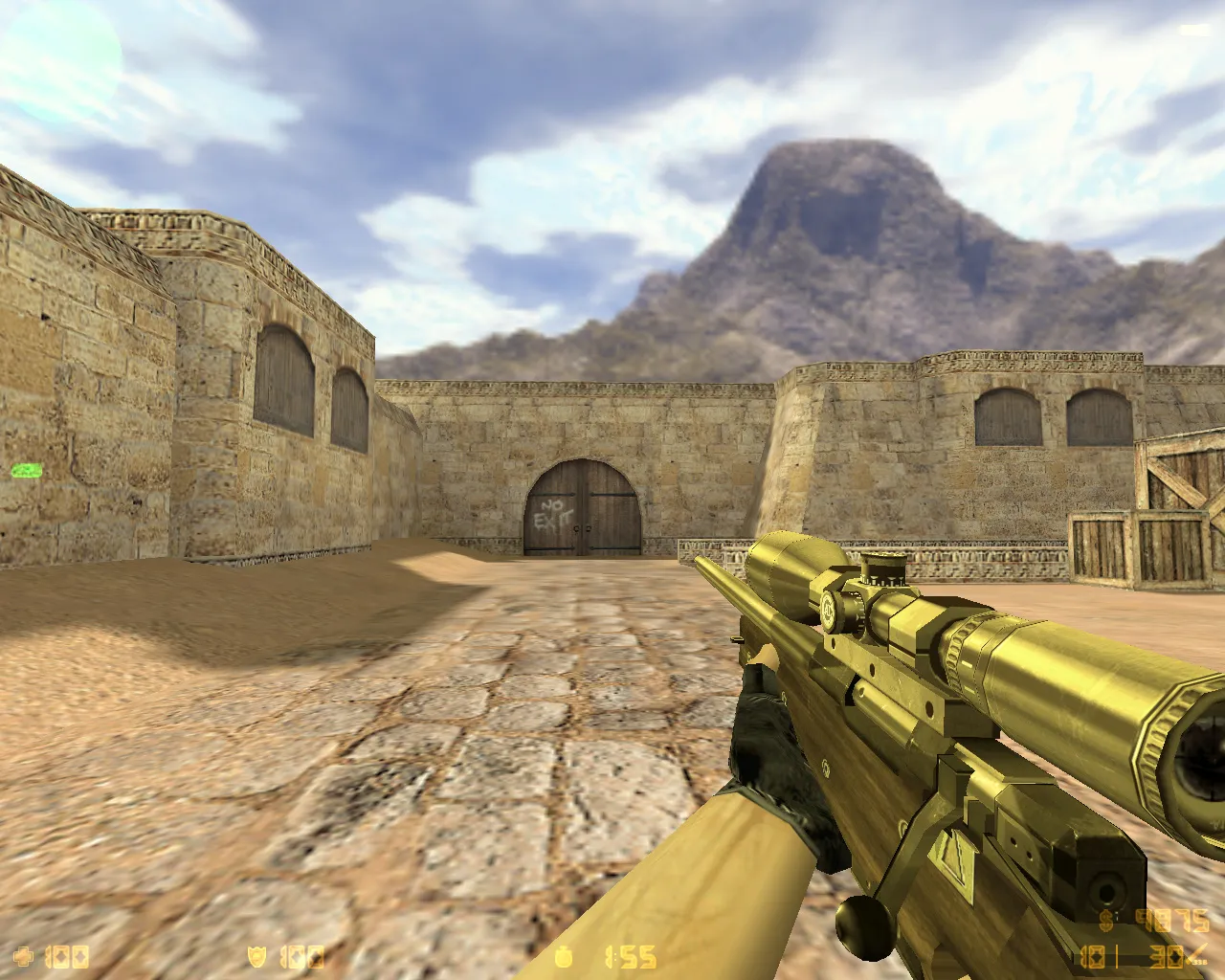 Скриншот CS 1.6 от Лайта: блогерская сборка с синим меню, AWP-скином, фоном и конфигом, работает в Windows, Steam/Non-Steam