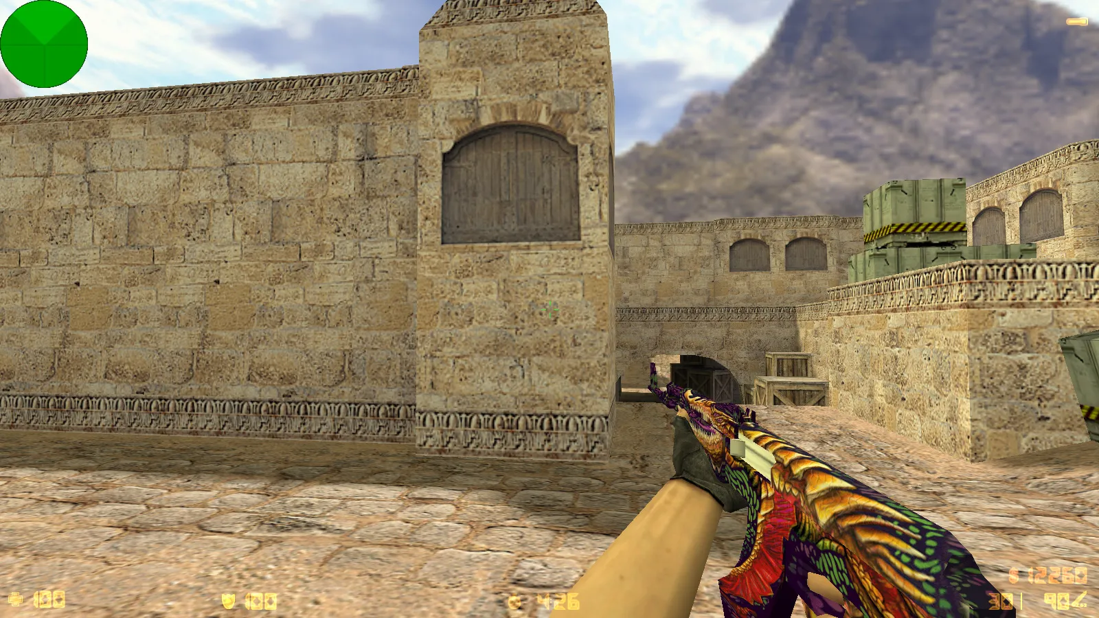 Скриншот CS 1.6 от Лисички: сборка с 6 обновками, выбор оружия как в CS2, меню-стиль, звуки и музыка