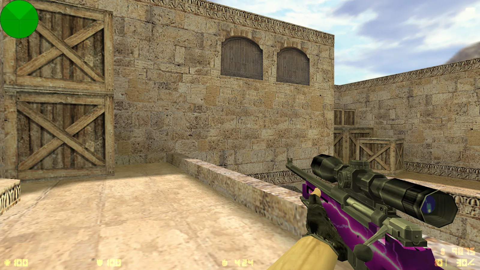 Скриншот  CS 1.6 от lucky sm0k: блогерская сборка с 10 скинами, темным меню и оптимизированным конфигом