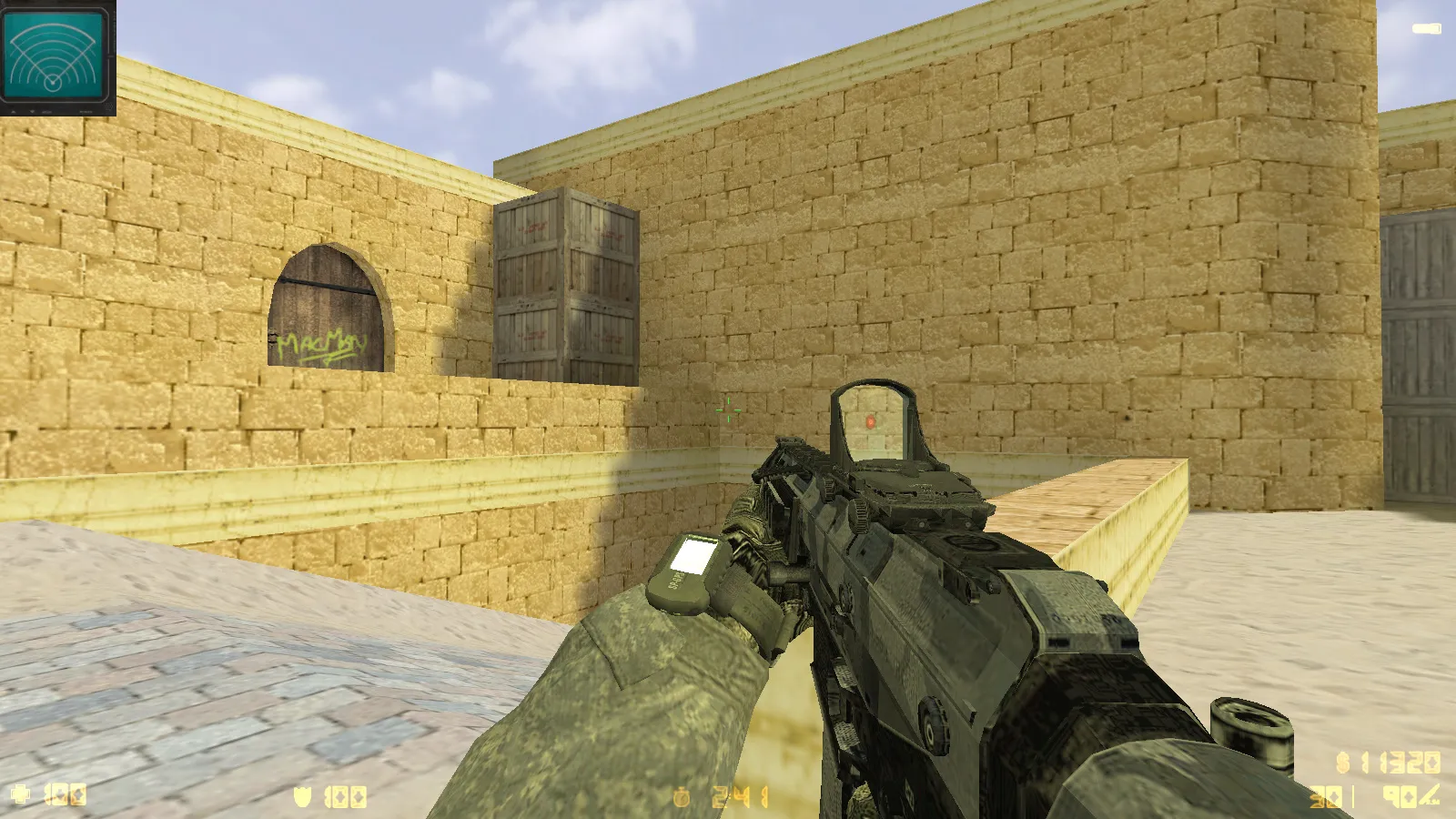 Скриншот  CS 1.6 Modern Warfare 3 — тематическая сборка с 10 новинками: модели MW3, звуки, меню и поддержка онлайн/ботов