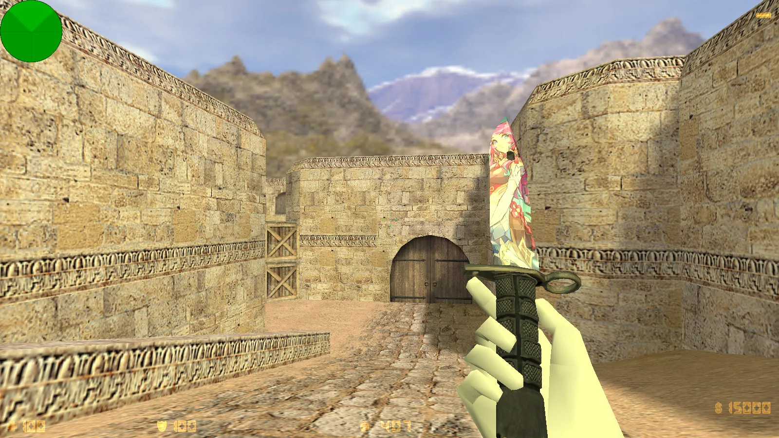 Скриншот CS 1.6 от Makedonskiy: блогерская сборка с 6 улучшениями, темным меню, аниме-скинами и оптимизированным конфигом