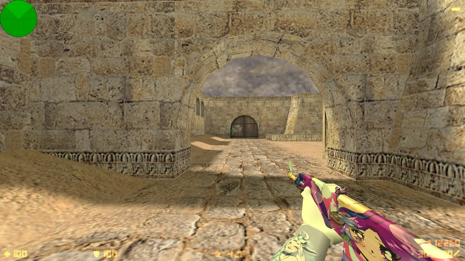 Скриншот CS 1.6 от Makedonskiy: блогерская сборка с 6 улучшениями, темным меню, аниме-скинами и оптимизированным конфигом