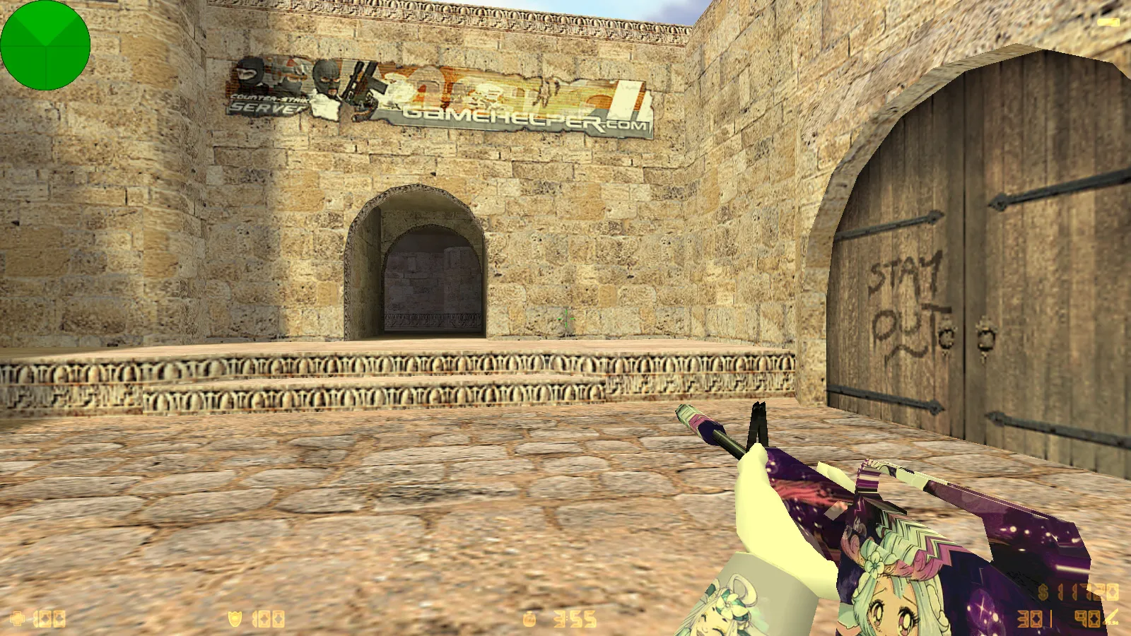 Скриншот CS 1.6 от Makedonskiy: блогерская сборка с 6 улучшениями, темным меню, аниме-скинами и оптимизированным конфигом