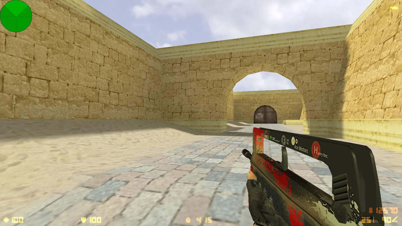 Скриншот  CS 1.6 от Mars — сборка с 10 скинами CS2, красно-синими моделями, черным меню и оптимизированным конфигом