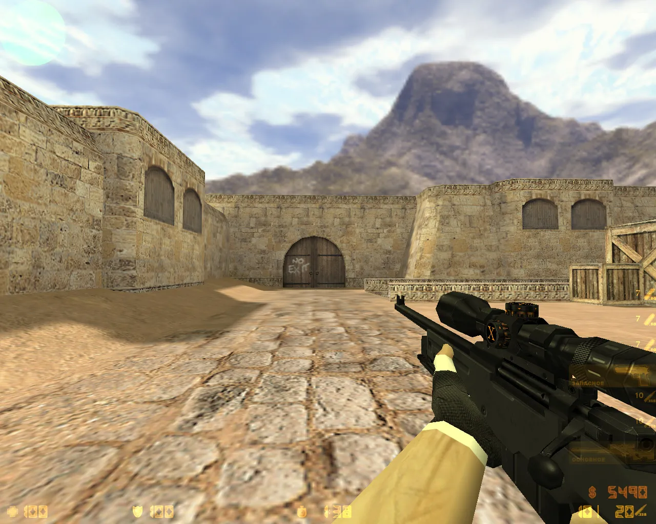 Скриншот  CS 1.6 Медведи: сборка с 27 черными моделями оружия, Heavy с головой медведя, темной темой меню и оптимизированным конфигом