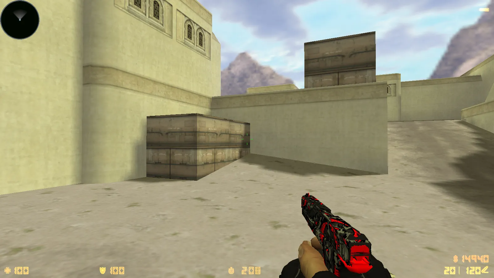 Скриншот  CS 1.6 MegaFrag — сборка с 30 скинами, темной темой меню, звуками и оптимизированным конфигом