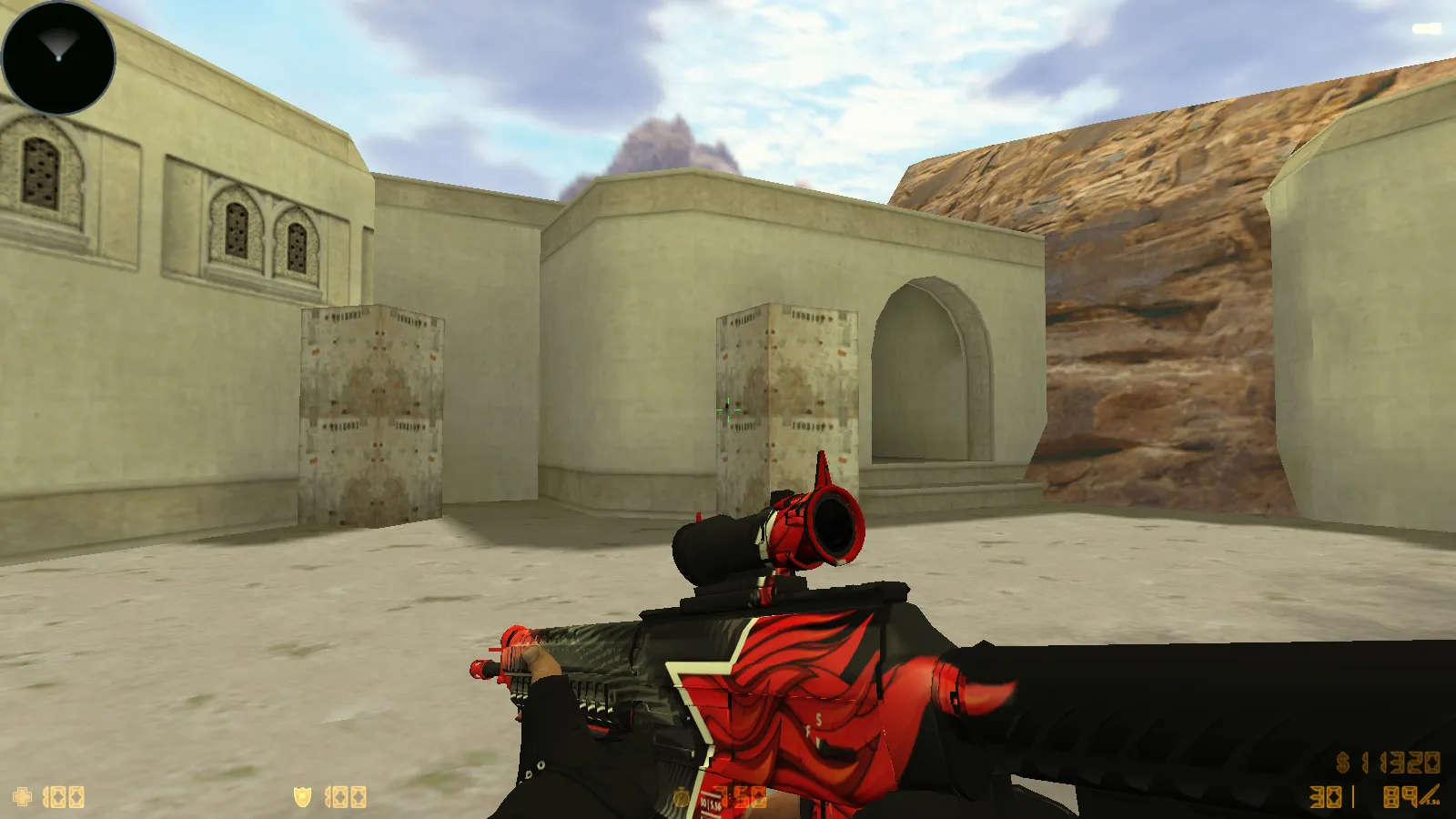 Скриншот  CS 1.6 MegaFrag — сборка с 30 скинами, темной темой меню, звуками и оптимизированным конфигом