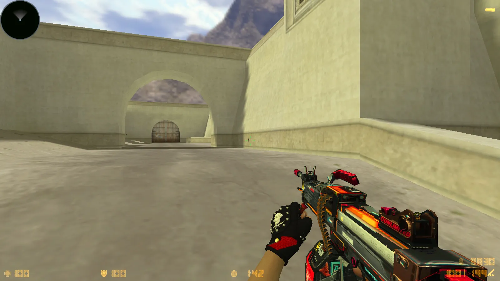 Скриншот  CS 1.6 MegaFrag — сборка с 30 скинами, темной темой меню, звуками и оптимизированным конфигом