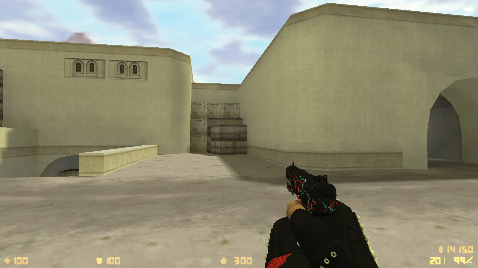 Скриншот  CS 1.6 MegaFrag — сборка с 30 скинами, темной темой меню, звуками и оптимизированным конфигом