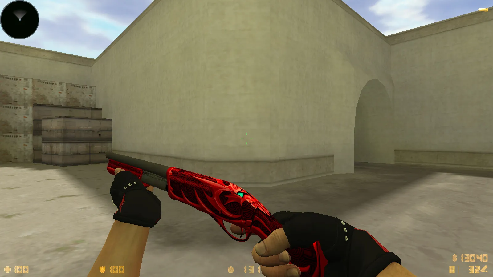 Скриншот  CS 1.6 MegaFrag — сборка с 30 скинами, темной темой меню, звуками и оптимизированным конфигом