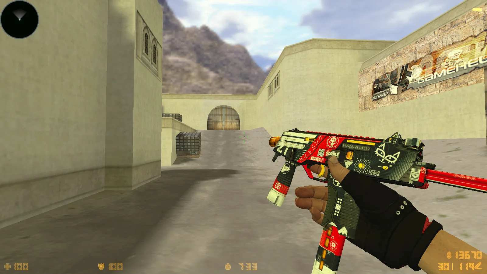 Скриншот  CS 1.6 MegaFrag — сборка с 30 скинами, темной темой меню, звуками и оптимизированным конфигом