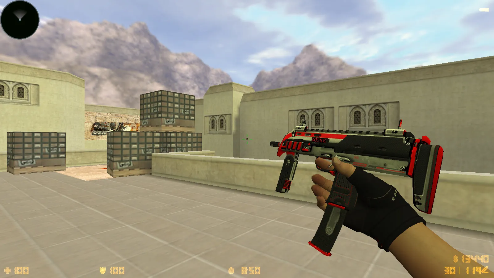 Скриншот  CS 1.6 MegaFrag — сборка с 30 скинами, темной темой меню, звуками и оптимизированным конфигом