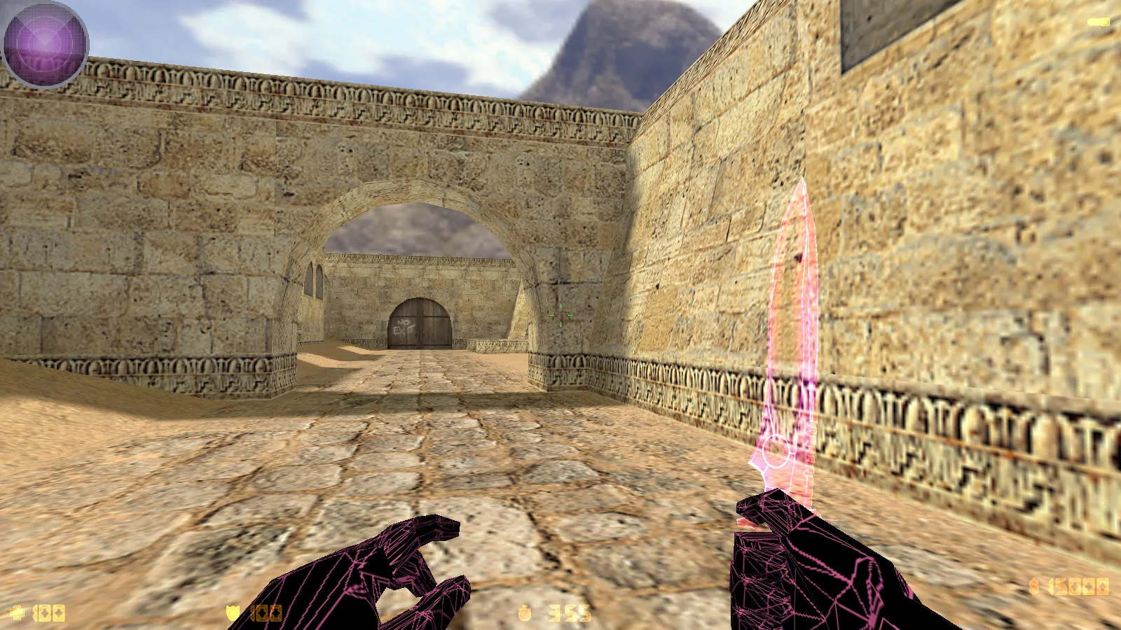 Скриншот CS 1.6 от Mercury v3 — блогерская сборка: прозрачные модели оружия, темное меню и оптимизированный конфиг