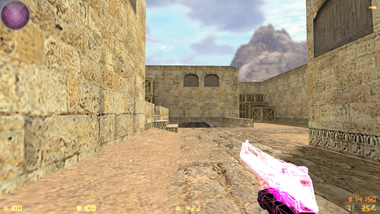 Скриншот  CS 1.6 от Mercury v3 — блогерская сборка: прозрачные модели оружия, темное меню и оптимизированный конфиг