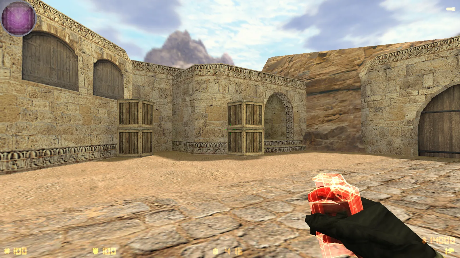 Скриншот  CS 1.6 от Mercury v3 — блогерская сборка: прозрачные модели оружия, темное меню и оптимизированный конфиг