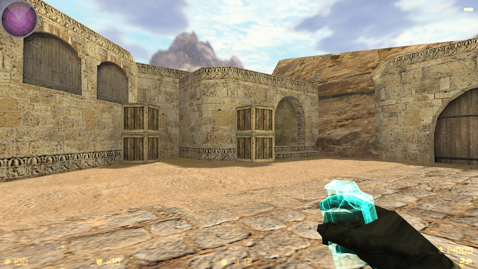 Скриншот  CS 1.6 от Mercury v3 — блогерская сборка: прозрачные модели оружия, темное меню и оптимизированный конфиг