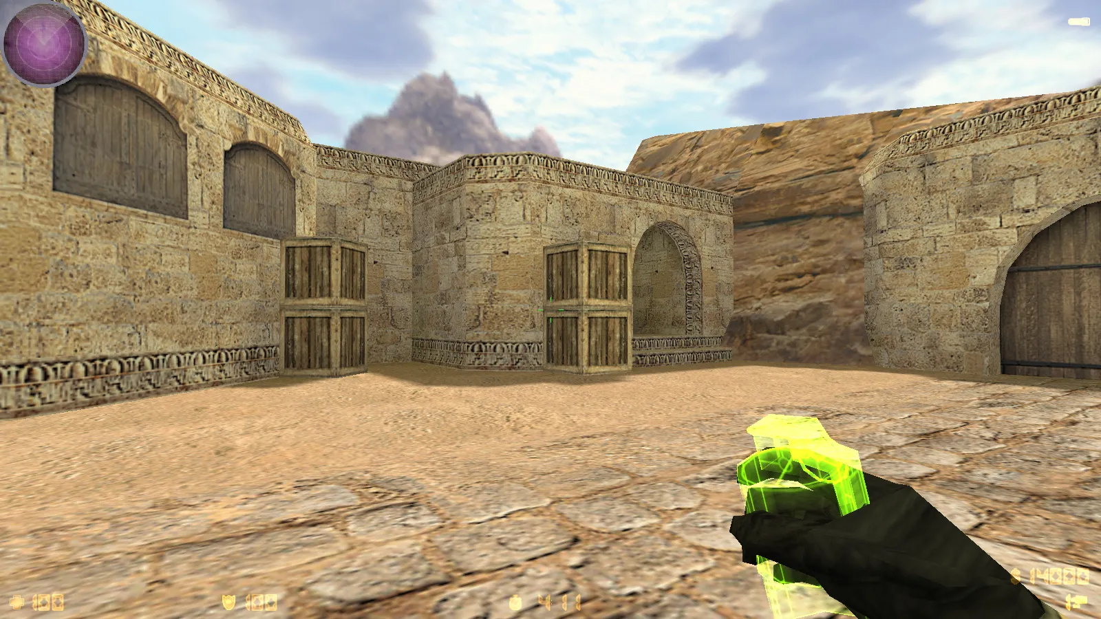 Скриншот  CS 1.6 от Mercury v3 — блогерская сборка: прозрачные модели оружия, темное меню и оптимизированный конфиг