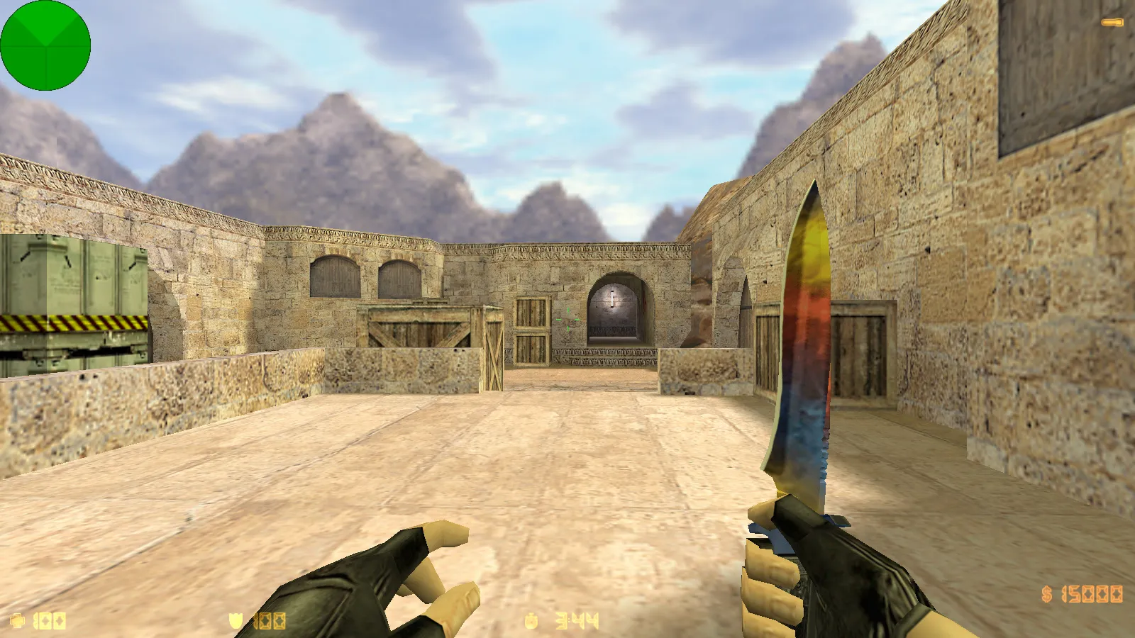 Скриншот CS 1.6 от Morshteel: блогерская сборка с 16 скинами, синей темой меню и оптимизированным конфигом