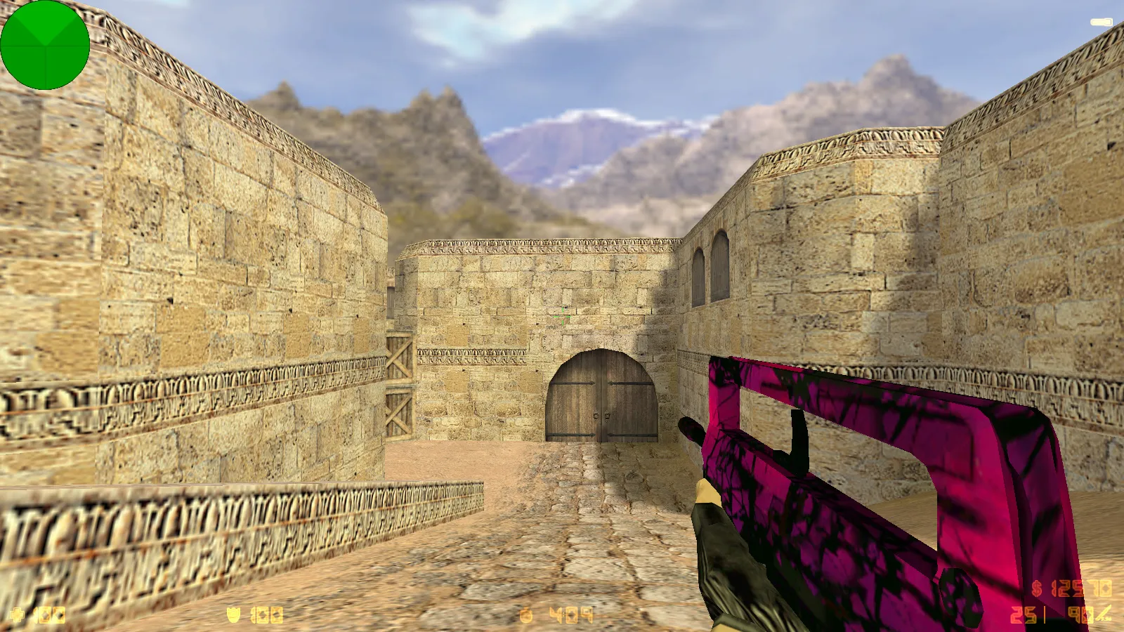 Скриншот  CS 1.6 от Morshteel: блогерская сборка с 16 скинами, синей темой меню и оптимизированным конфигом