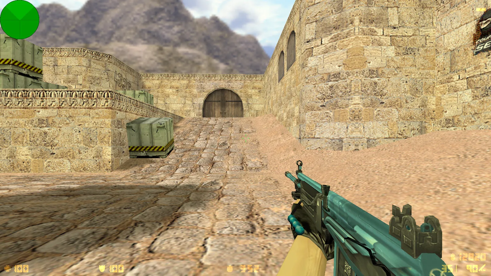 Скриншот  CS 1.6 от Morshteel: блогерская сборка с 16 скинами, синей темой меню и оптимизированным конфигом