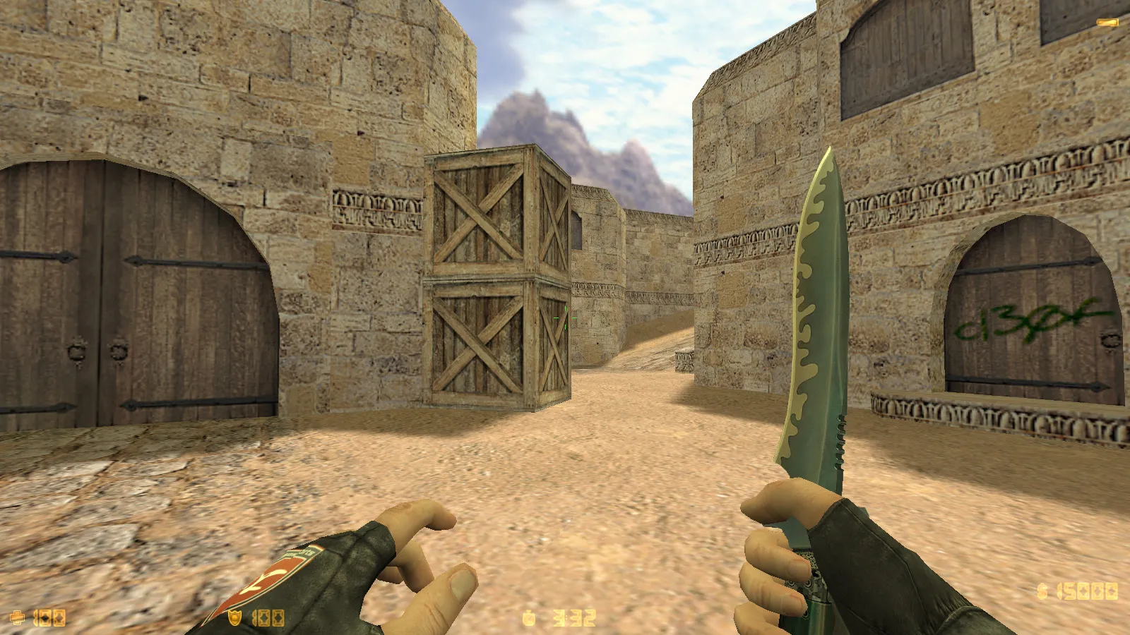 Скриншот CS 1.6 mousesports: скины оружия HD v_ p_ w_ модели, черное меню, логотип и оптимизированный конфиг