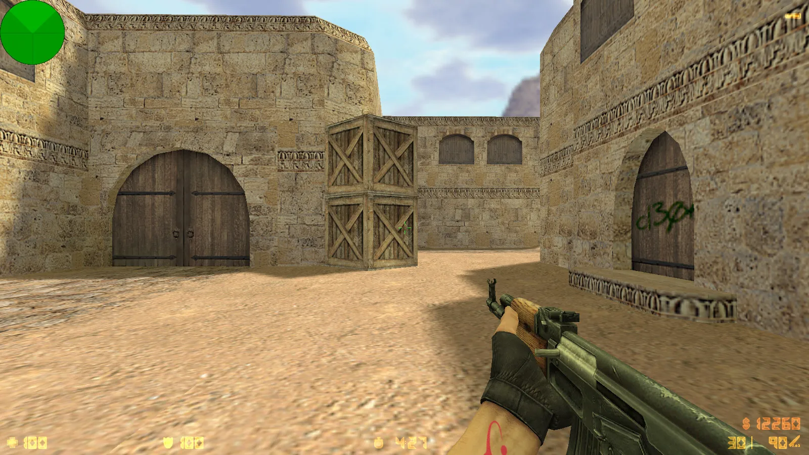 Скриншот CS 1.6 mousesports: скины оружия HD v_ p_ w_ модели, черное меню, логотип и оптимизированный конфиг