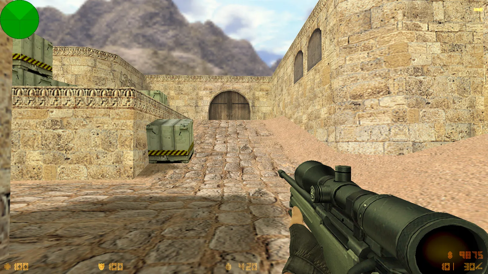 Скриншот  CS 1.6 mousesports: скины оружия HD v_ p_ w_ модели, черное меню, логотип и оптимизированный конфиг