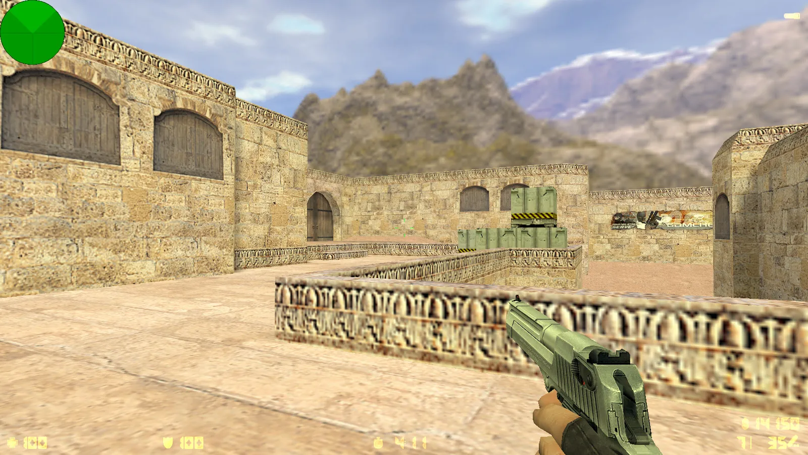 Скриншот  CS 1.6 mousesports: скины оружия HD v_ p_ w_ модели, черное меню, логотип и оптимизированный конфиг