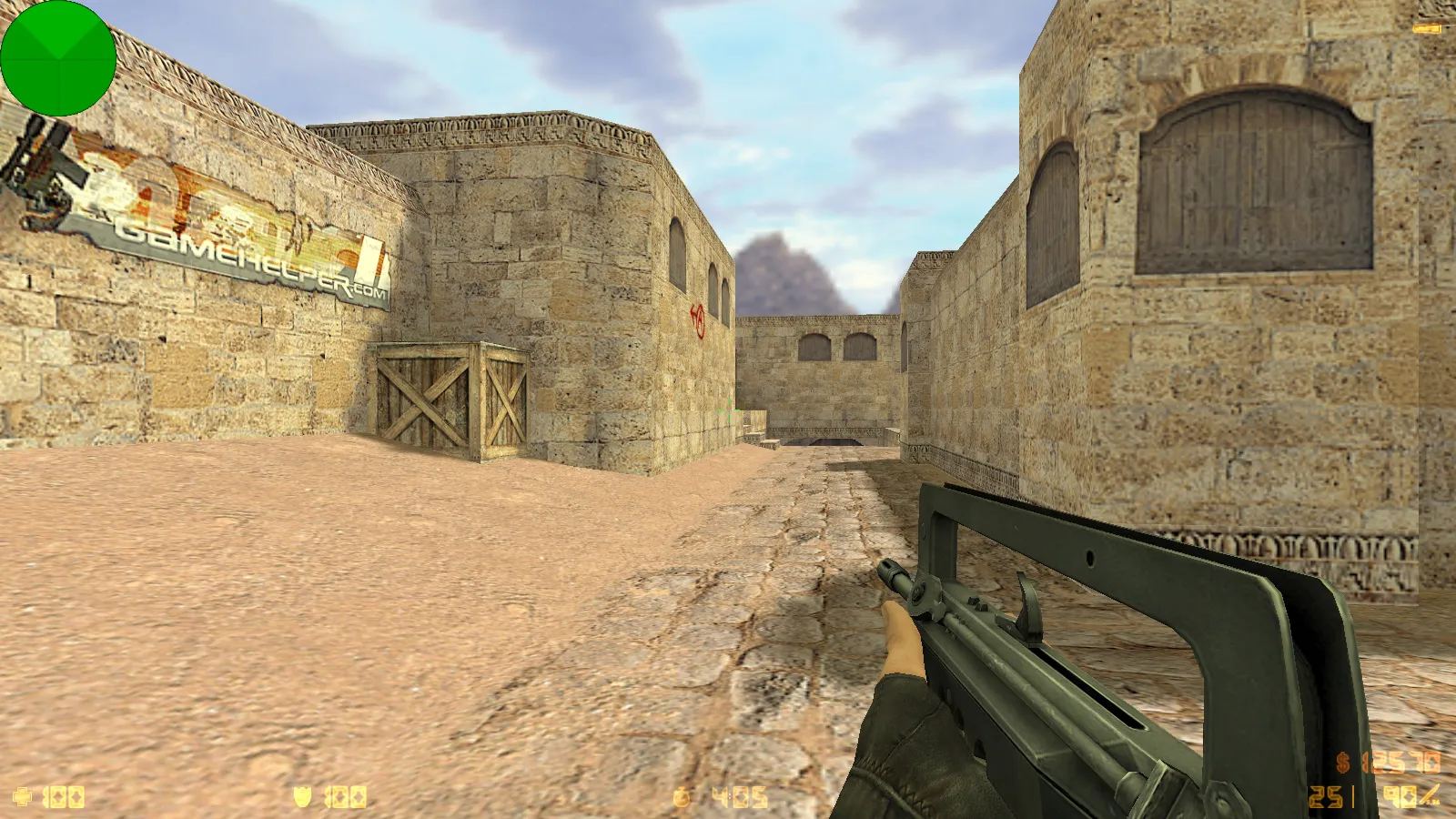 Скриншот  CS 1.6 mousesports: скины оружия HD v_ p_ w_ модели, черное меню, логотип и оптимизированный конфиг