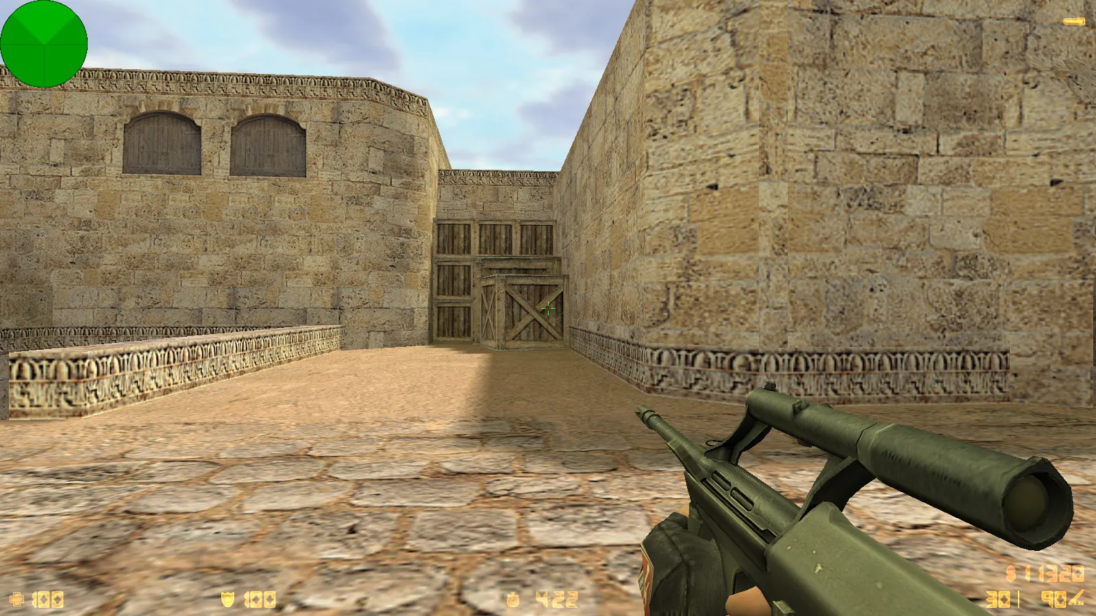 Скриншот  CS 1.6 mousesports: скины оружия HD v_ p_ w_ модели, черное меню, логотип и оптимизированный конфиг