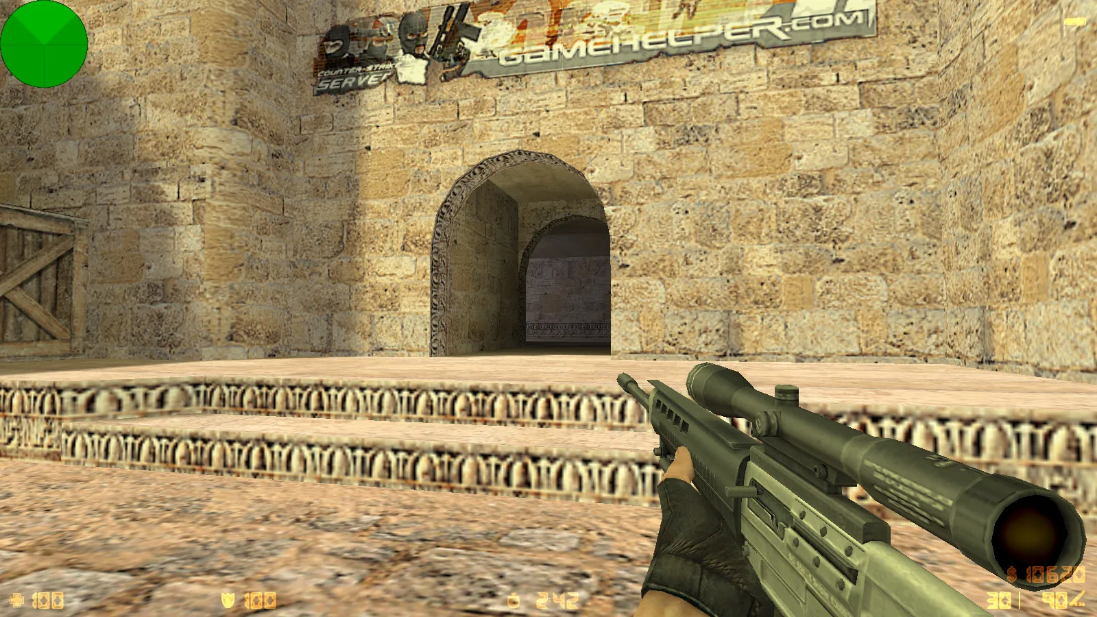 Скриншот  CS 1.6 mousesports: скины оружия HD v_ p_ w_ модели, черное меню, логотип и оптимизированный конфиг