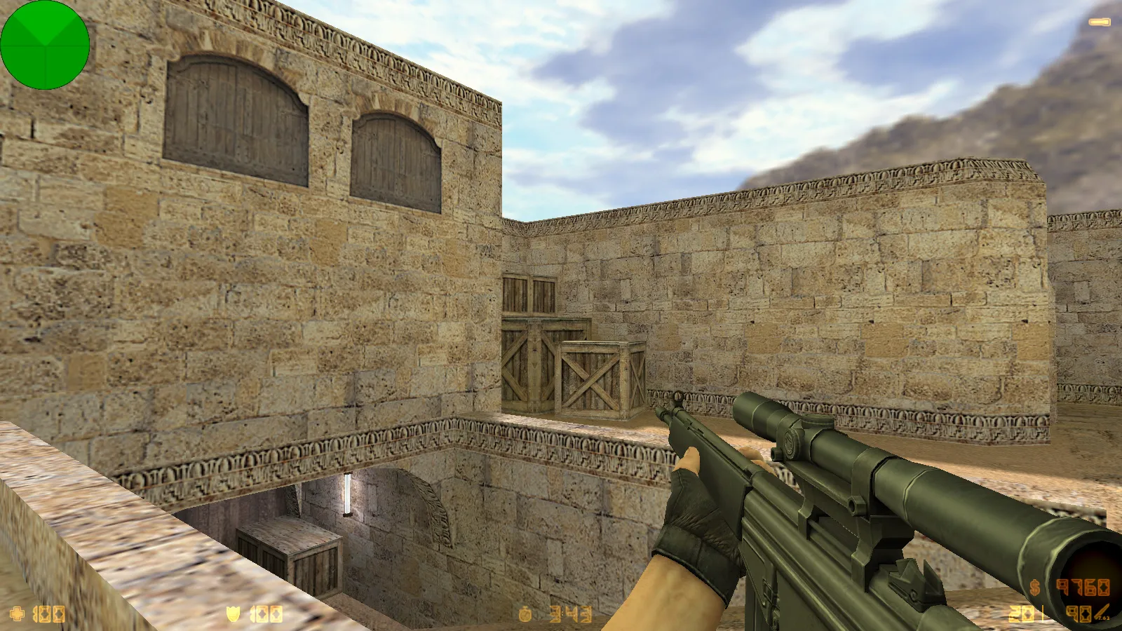 Скриншот  CS 1.6 mousesports: скины оружия HD v_ p_ w_ модели, черное меню, логотип и оптимизированный конфиг