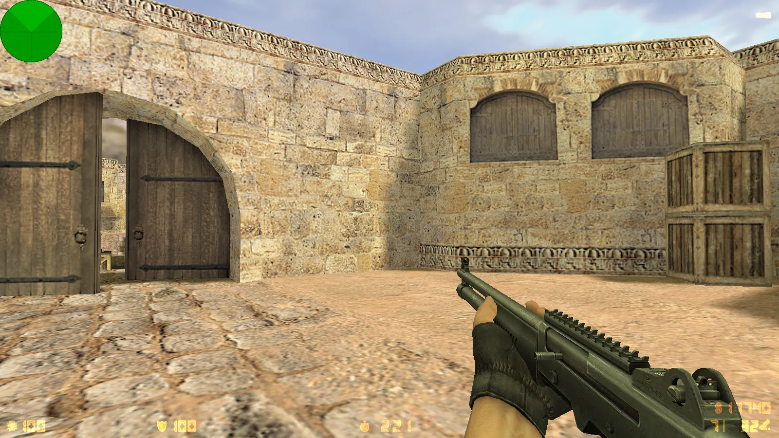 Скриншот  CS 1.6 mousesports: скины оружия HD v_ p_ w_ модели, черное меню, логотип и оптимизированный конфиг